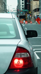 Car changing lanes